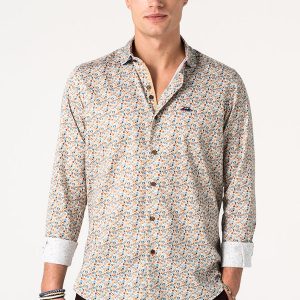 Camisa microestampado aros