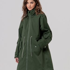 Parka midi con capucha